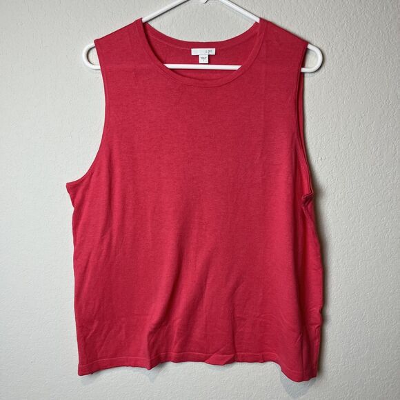 J. Jill Tops - J Jill Shirt Womens Large Pink Cotton Bamboo Sleeveless Tank Top Casual